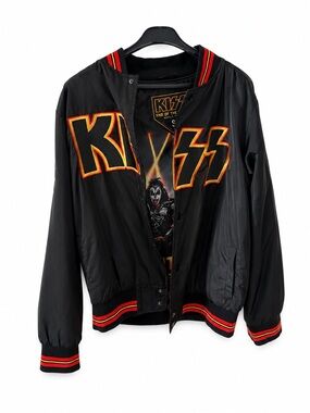 KISS End of the Road World Tour Bomber Jacket Black Size S